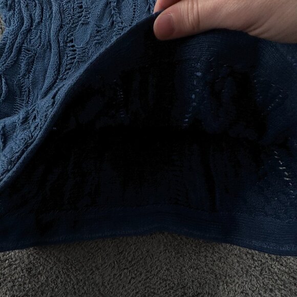 COOGI Blues Authentic Women Sweater Knit Pullover Blue Medium Cotton Henley - Picture 12 of 16